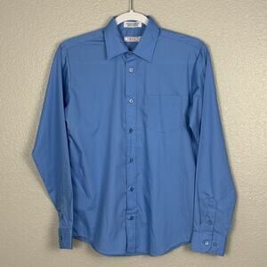 IZOD Sz 16 REG Light Blue Men’s Polyester/ Cotton Blend Long Sleeved Dress Shirt